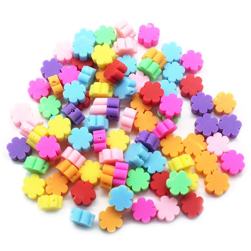 Soft Pottery Pieces Beaded Diy Mobile Phone Chain Accessories Loose Beads Smiley Face Letters Animal Fruit Mixed Soft Pottery