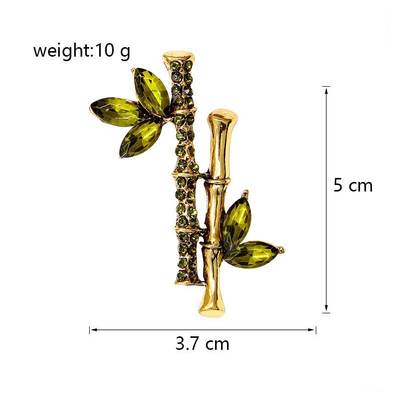 Элегантная брошь из бамбука с бриллиантами: Корсаж из натурального бамбука в корейском стиле для женщин