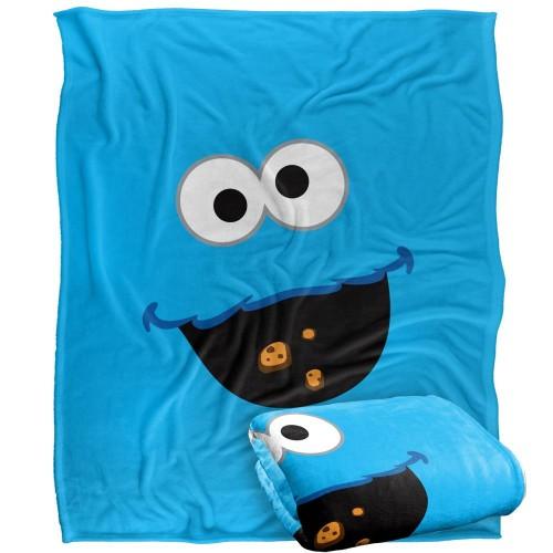 Sesame Street Face Cookie Monster Blanket