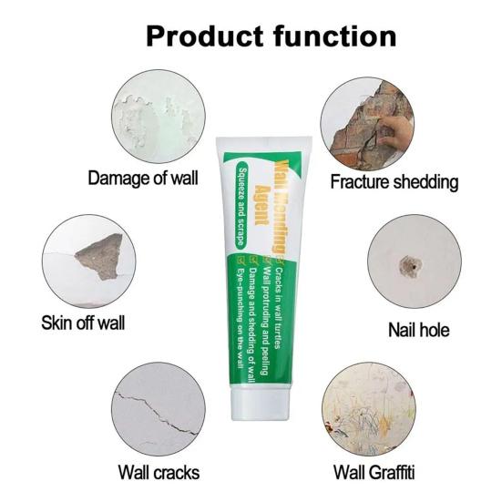 Yousheng 100G Wall Mending Agent Drywall Repair Kit with Scraper Wall Hole Repair Paste Home Wall Crack Nail Hole Repair Putty Plaster