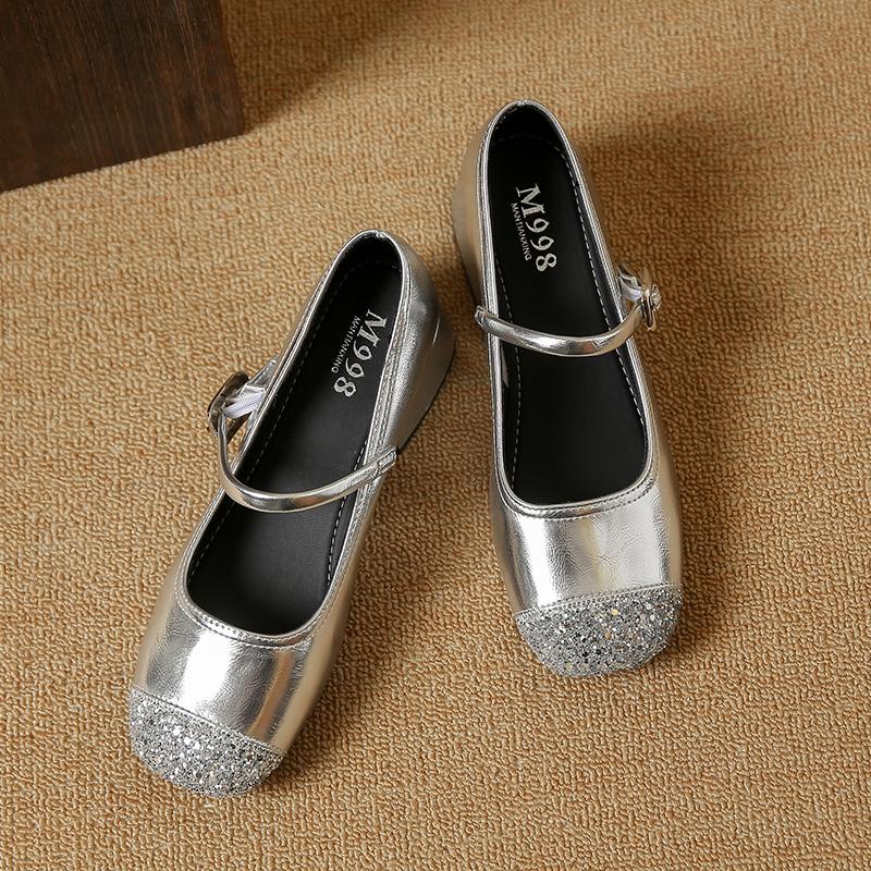 Spring Autumn Fashion Platform Sequin Buckle Women Mary Jane Shoes Designer New Leather Soft Sole Casual Ladies High Heels