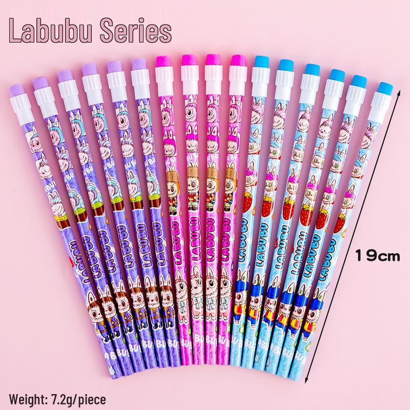 

Набор креативных карандашей HB из кожи Kuromi - Мультяжные письменные принадлежности, устойчивые к поломкам, для учеников начальной школы. HB