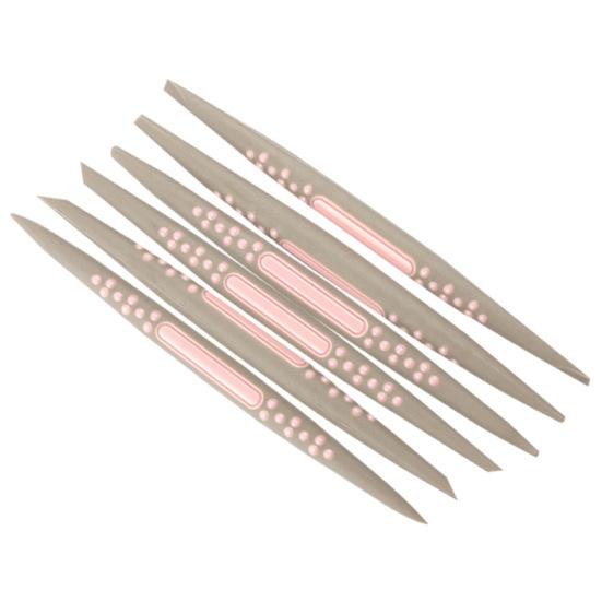 6 ks/sada Fondán Cukr Měkké špičky Tvarovače Dort Květina Modelování Řemeslná hlína Nástroj