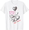 You Blow Me Away Cat Heart Balloon Graphic Tee Soft Cotton Short Sleeve Crew Neck TShirt