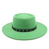 2022 Woolen Hat Women Spring And Autumn French Top Hat White Flat Edge Wide Brim British Men