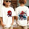 Summer Spider Children's T Shirt Breathable Fabric Classic Character Patterns in A Cute Style Suitable Daily Playwear