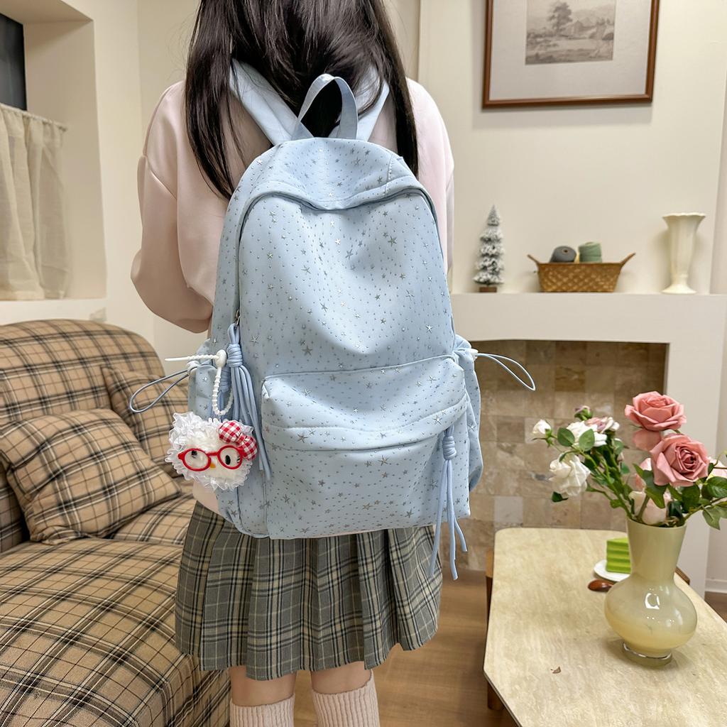 Schoolbag schoolbag female college students commute backpack high value ins wind light junior high school high school students backpack