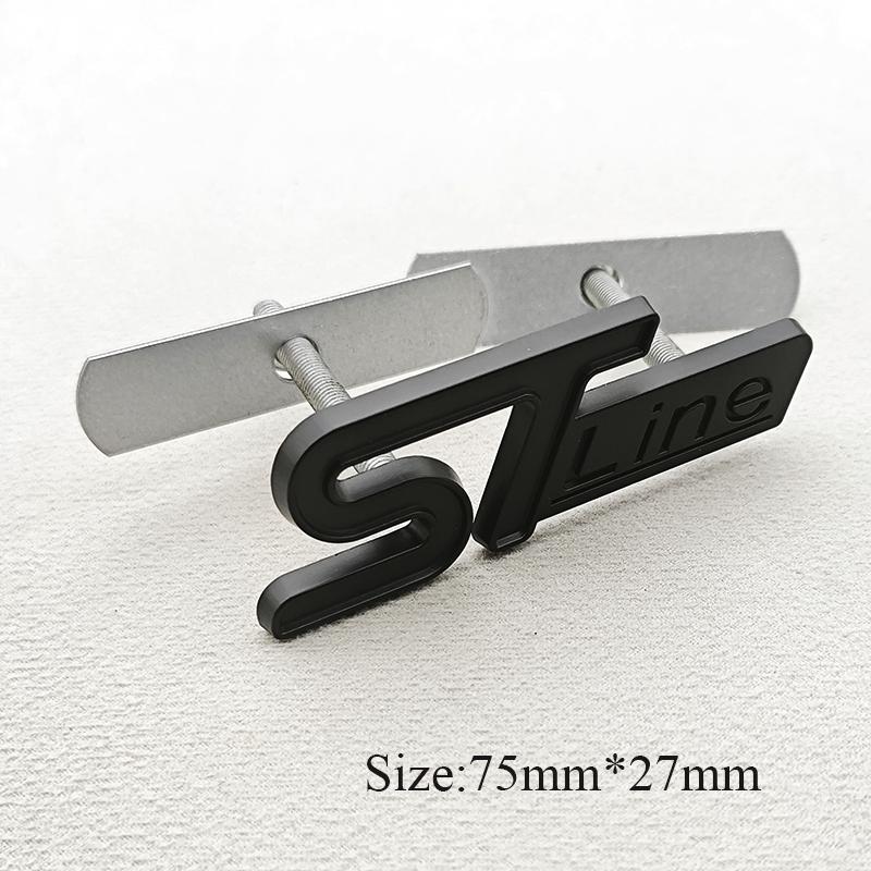BLFE6 3D Metal Car Styling Logo STLine ST Rear Trunk Badge Front Grille Emblem For Ford Foucs Fiesta Mondeo Escape Exterior Accessorie