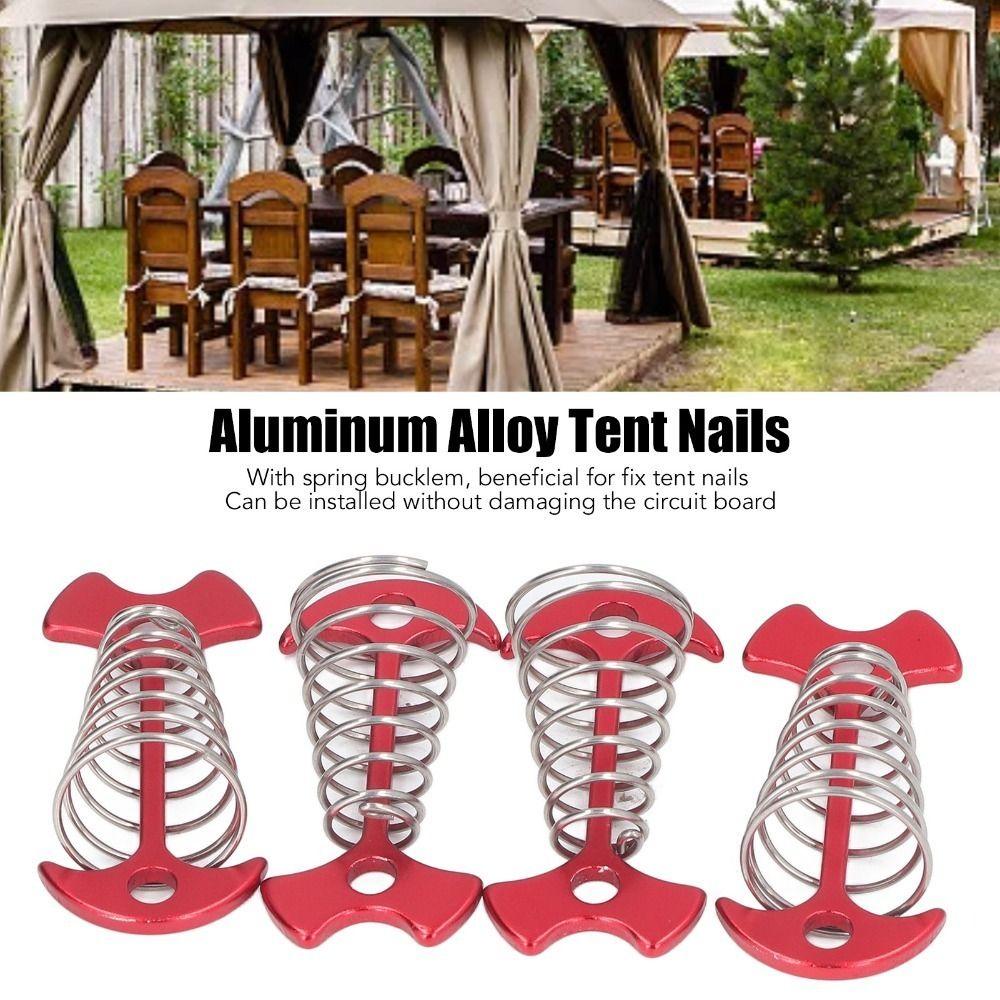 12PCS Aluminum Alloy Tent Stakes Universal Deck Anchor Pegs Durable Canopy Stakes