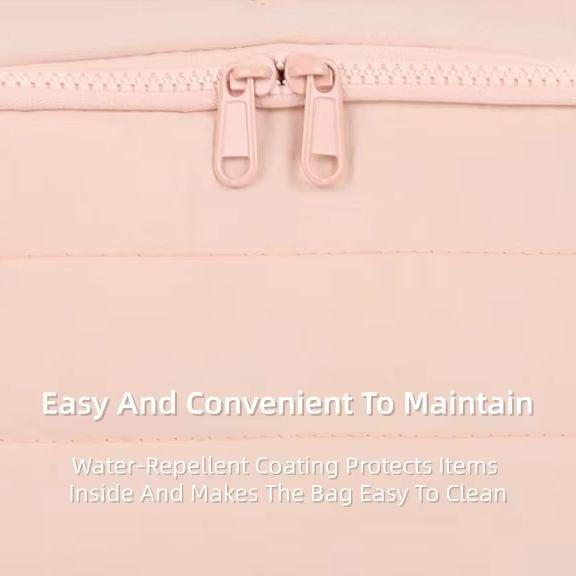Travel Toiletry Bag with Wide Opening, Puffy Makeup Pouch, Storage Bag, Toiletry Set, Portable Handbag
