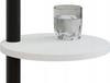 Round Loft Side Table With Shelf 30X30X80 Cm Metal Black