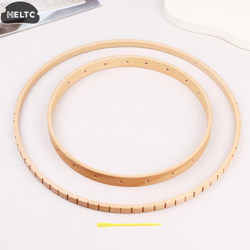 Wooden Hoops DIY Weaving Tools Round Wooden Knitting Loom Handmade Wall Hangings Crafts Home Garden Wall Decoration