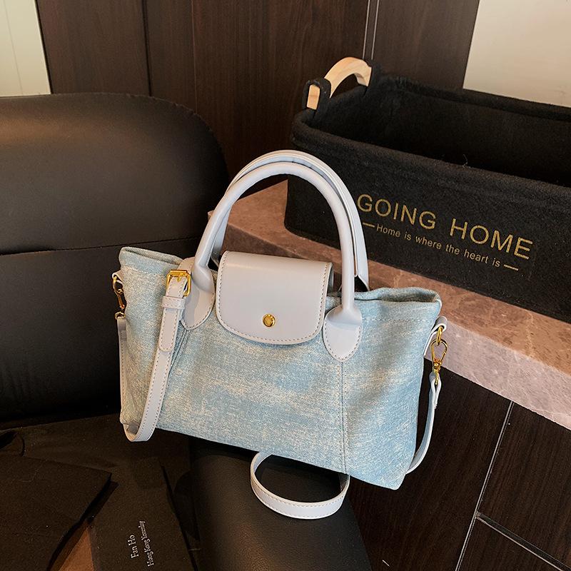 

Large capacity tote bag women s new handbag autumn and winter high-end sense versatile commuter messenger bag синий