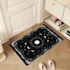 1pc Celestial Magic Astrology Vintage Non-Slip Door Mat - 0.47inch Thick Polyester Machine Washable Mat with Moon Phases, Stars
