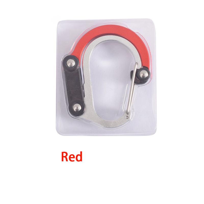 D-shaped Aluminum Carabiner: Multi-functional 360° Rotating Quick Link for Outdoor Sports
