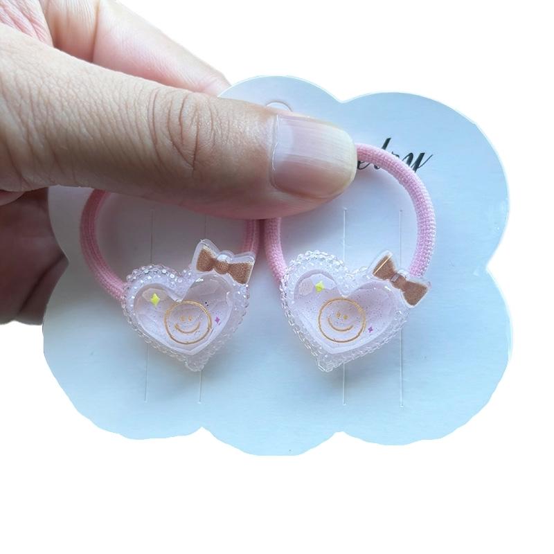 

2 шт. милые мультяшные блестки кролик медведь девушки эластичные резинки для волос принцессы аксессуары для волос детские резинки для волос детские головные уборы