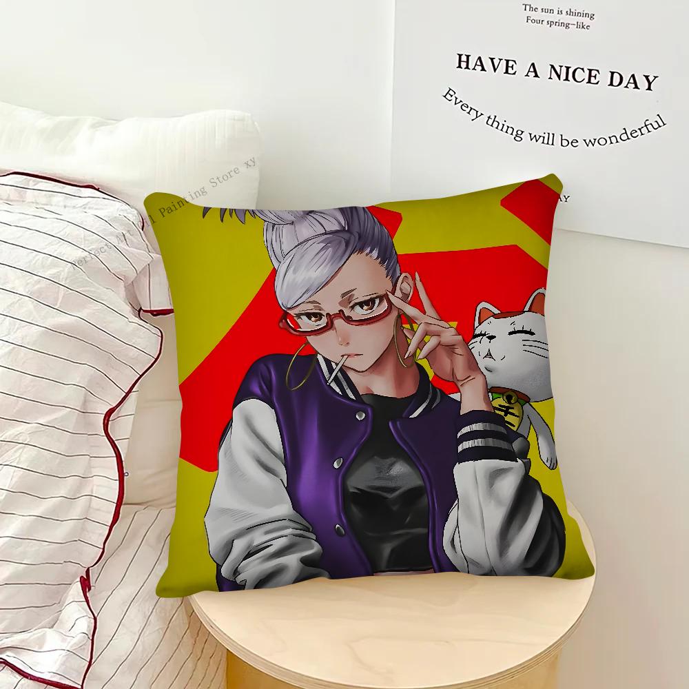 Anime Dandadan Pillow Case Square Pillow Bedroom Sofa Leisure Comfort Cushion Car Living Room Home Decoration