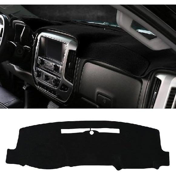 Dashboard Cover Dash Cover Mat Pad Compatible With 1999-2006 GMC Sierra Silverado,For GMC Yukon XL/Suburban Tahoe Avalanche 2000-2006,Black