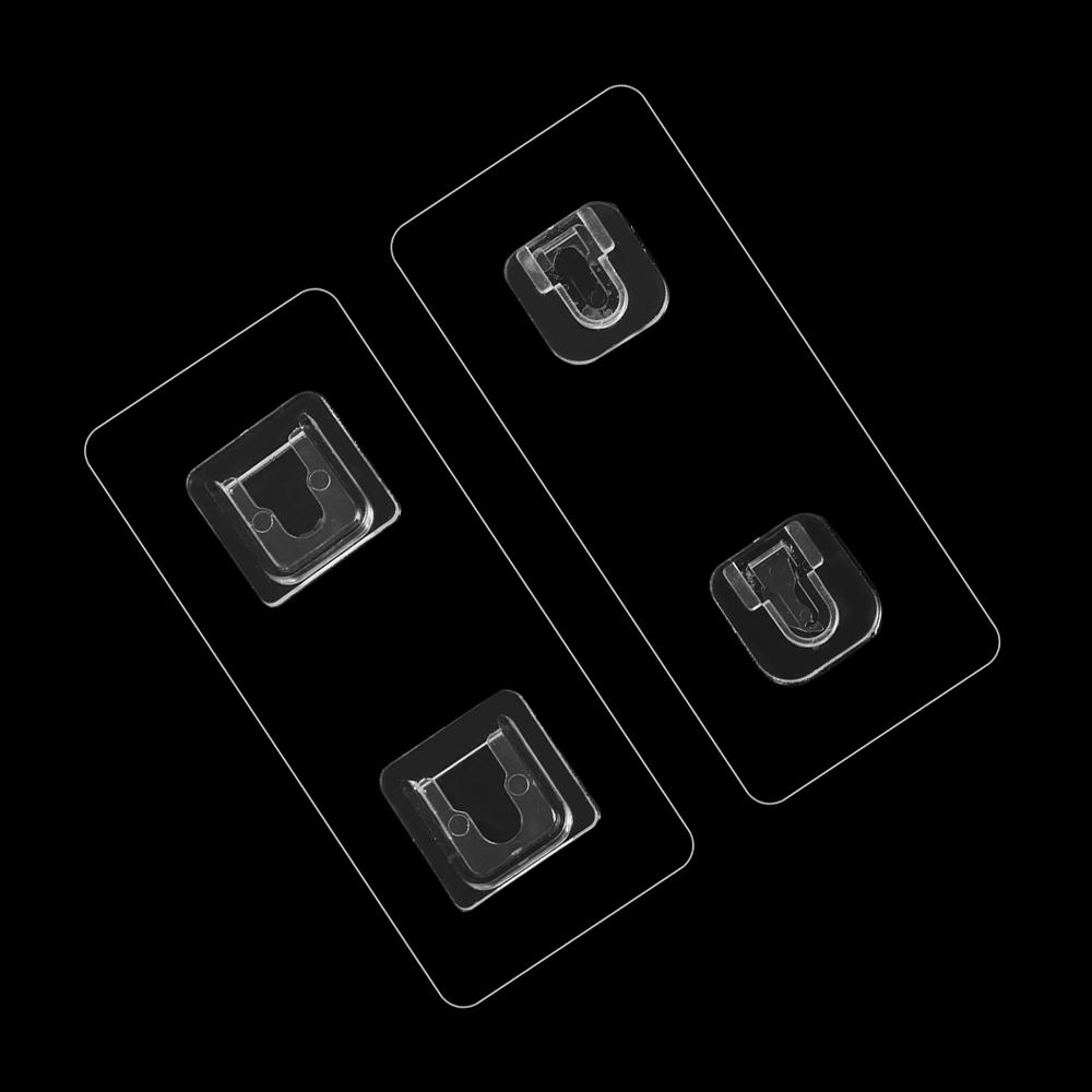 Wall-mounted Self-Adhesive Punch-free Transparent Socket Holder Plug Fixer Plug Sticker