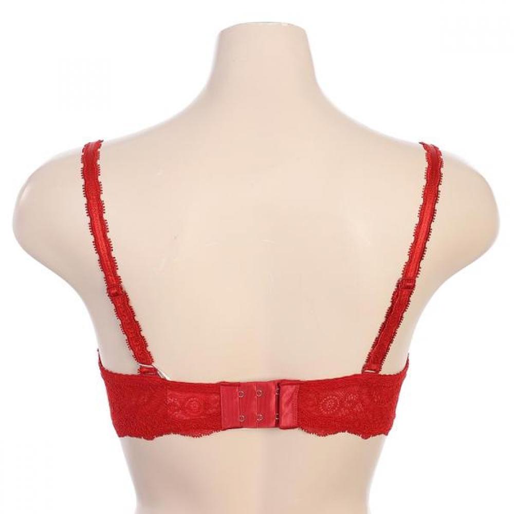 BARBARA Red Lace Non Woven Bra Red Br4462