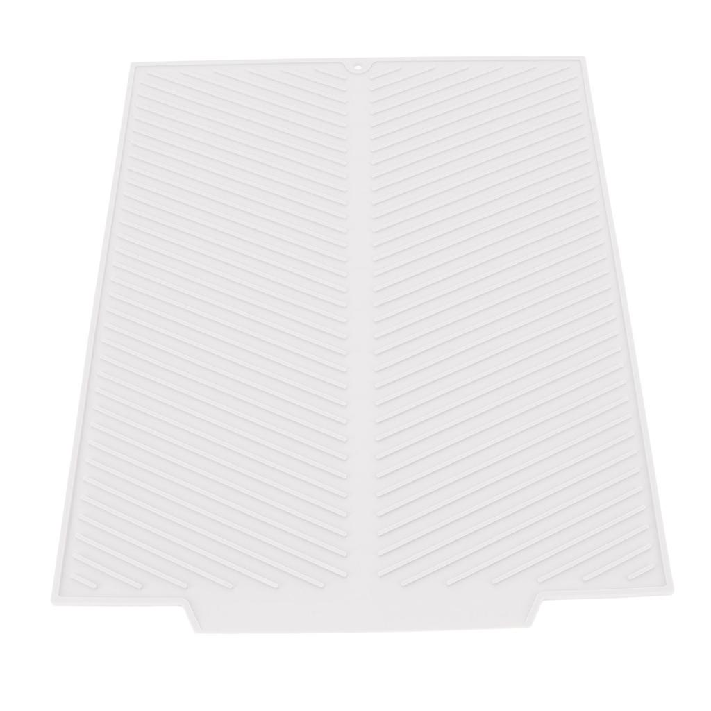 Silicone Dish Drying Mat 485x405mm Heat Resistant Non Slip Kitchen Counter Drain Pad for Home