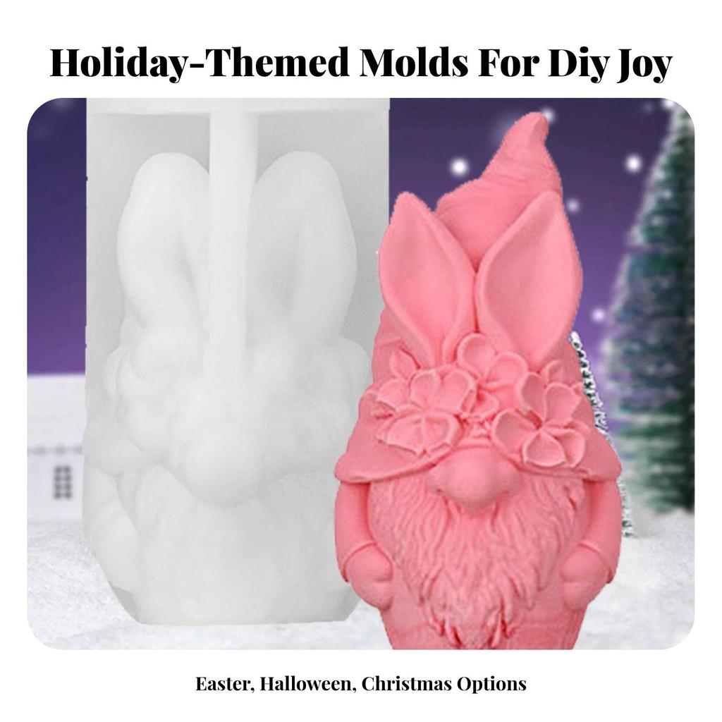 Gnome Silicone Cast Maker Candle Easy To Release for DIY Enthusiasts,