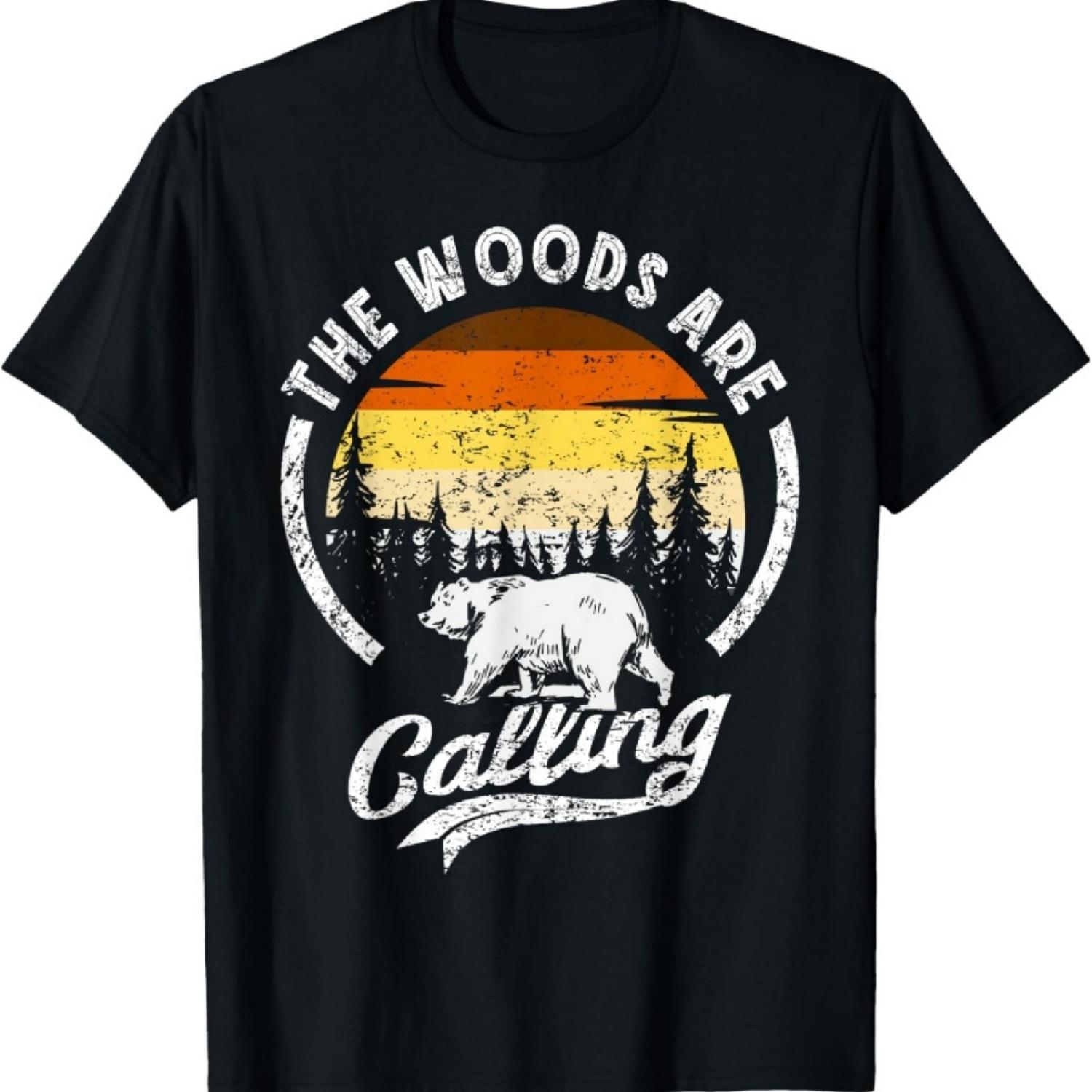 

Gay Bear Pride Vintage The Woods Are Calling Gay Bear Flag T-Shirt XXXXXL чорний