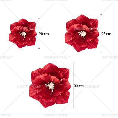 20/25/30 cm Lotuswurzel-Farbe, gekräuselte Papierblume, gefaltet, 3D-Papierkunst, Blumen, Hochzeitszimmerdekoration, Hintergrundwandgestaltung