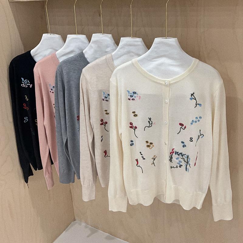 Leichte Strickjacke für Damen aus 50 % Wolle und 50 % Maulbeerseide – vielseitige Strickware für 4 Jahreszeiten für ganzjährigen Komfort und Stil