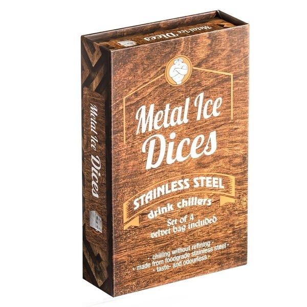 Reusable Dice Cheese Ice Cubes (4 Rooms) Metal Stainless Steel