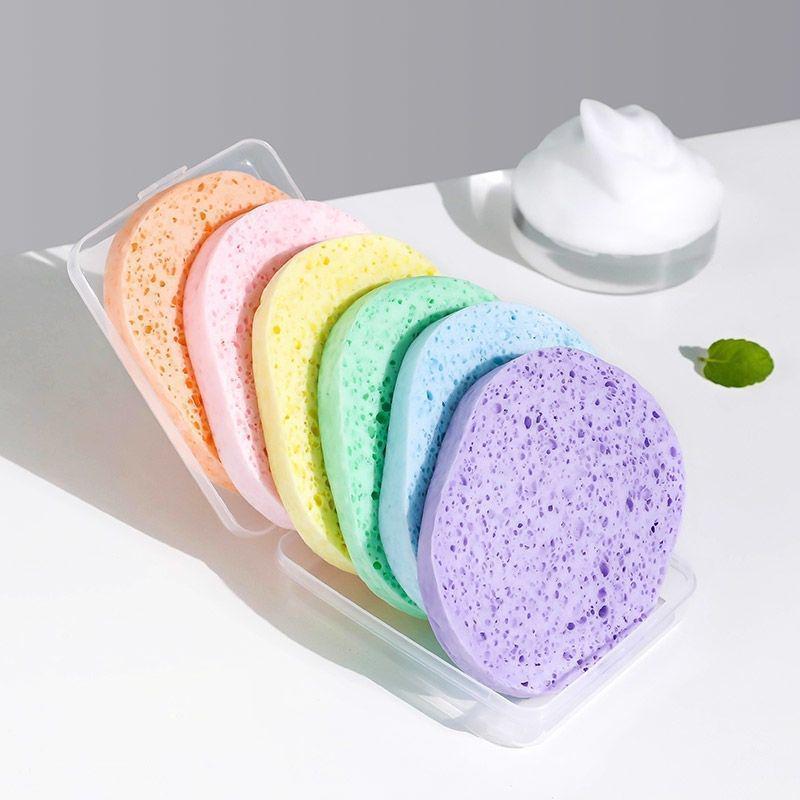 Thickened Wood Pulp Facial Cleansing Sponge for Deep Cleaning and Makeup Removal