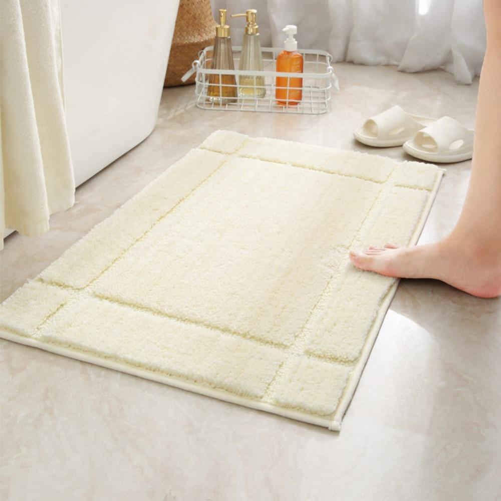 Sponge Bathroom Cashmere Thickening Mat Bath Non-slip Carpets In Wash Basin Bathtub  Floor Rug Shower Room Doormat Memory Foam 3D Pad