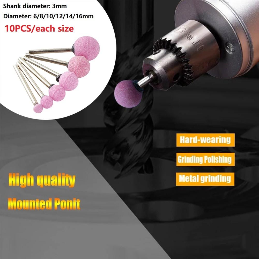 Ceramic Grinding Head For Handicrafts For Molds Shank Diameter 3mm Spherical Type Ceramic Metal For Cutting Glass Fiber