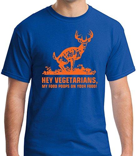 T-Shirt Raw - Ehi Vegetariani - Il Mio Cibo Caga sul Tuo Cibo Caccia al Cervo T-Shirt Premium da Uomo Magliette Divertenti a Maniche Corte in Cotone