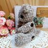 [USED] Fluffy Round-faced Kurumi-chan Teddy Bear, Handmade Knitted Doll