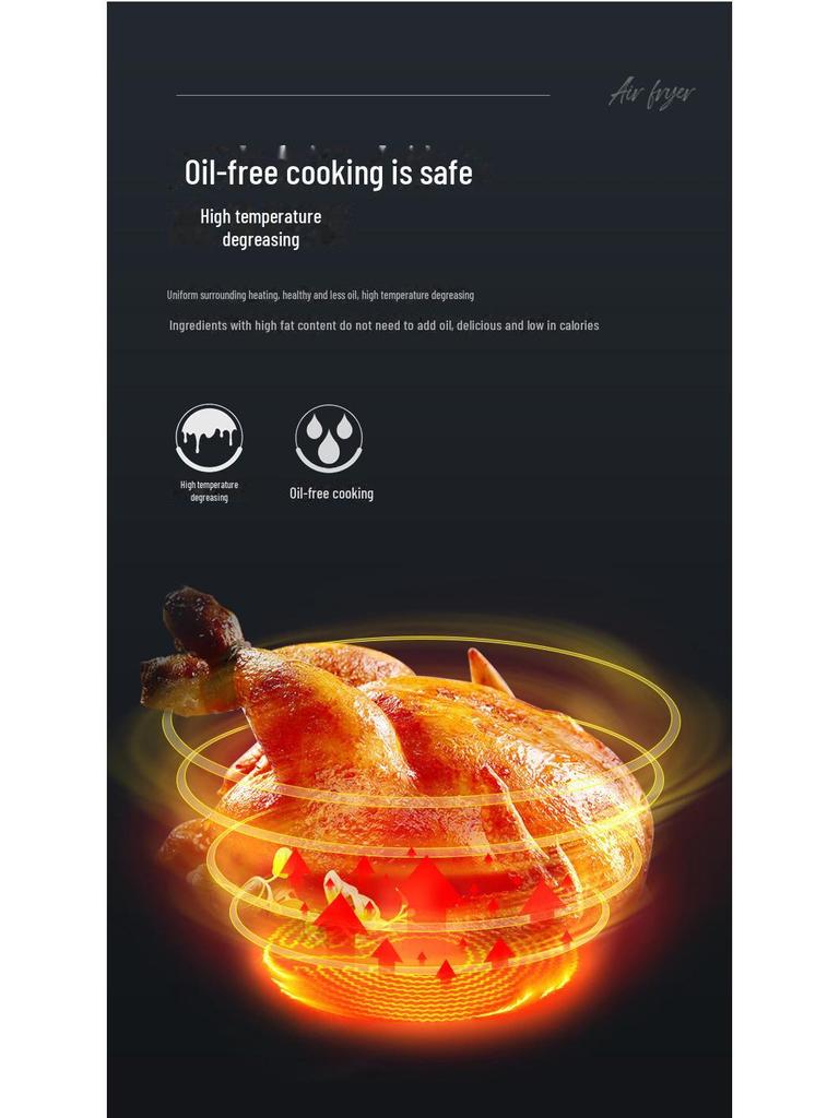 Camel 4L Household Smokeless Air Fryer - Mechanical Electric Fryer for French Fries, Ideal Gift.