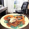 1pc Ram Zodiac Office Round Area Rug,  Mat Suitable For Office, Under Office Chairs Bedroom Living Room Home Decor, Room Deco