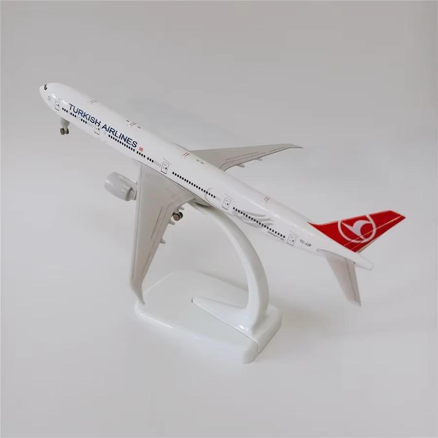 Airplanes Decoration 20cm Alloy Metal B777 Turkish Airways 1:400 Scale 777 Aircraft Model Die-cast Aviation Mold Aircraft Replic