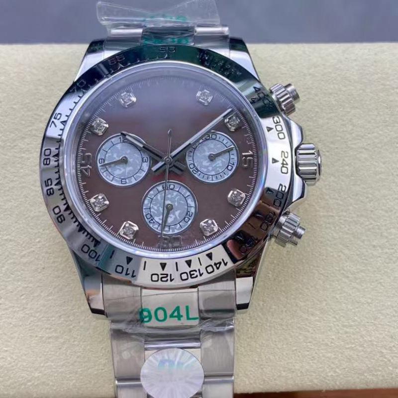 Rolex Daytona 40mm Diamond-Inlaid Multifunctional Automatic Mechanical Men's Watch.