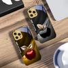Simple Black Happy Apple For IPhone 16 Pro Max 15 P Ro 14 13 Plus 12 Mini 11Pro Max XS Max XR Golden Tempered Glass Phone Case