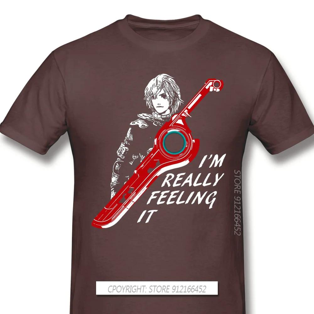 Really Feeling Black TShirt Xenoblade Chronicles Nopon Shulk Monado Game Homme TShirts Tee Pure Cotton Oversize Short Sleeve S