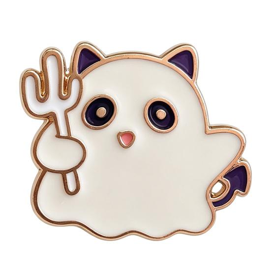 Spooky Halloween Enamel Brooch Pin Pumpkin Ghost Skull Haunted House Pin D