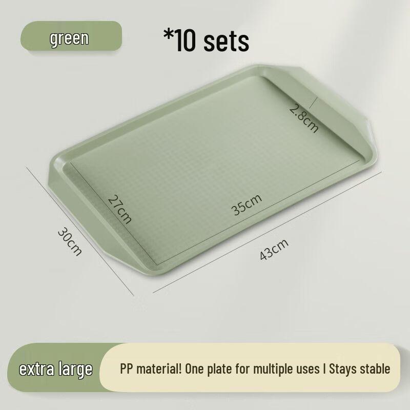 Versatile White Plastic Rectangular Serving Tray
