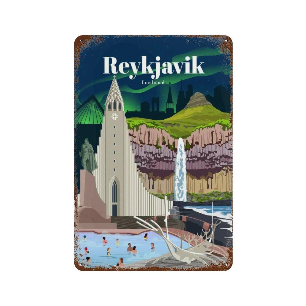 Amsterdam London Iceland Bali Travel Poster Metal  Sign Plaque Retro Plates For Club Man Cave Bar Hotel Cafe Wall Decor