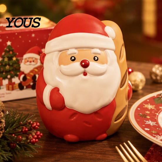 Stress Relief Sensory Toy Creative Baguette Santa Claus Squeeze Toy, Soft PU Foam Toys, Decompression Balls for Adults Christmas Festive Decoration