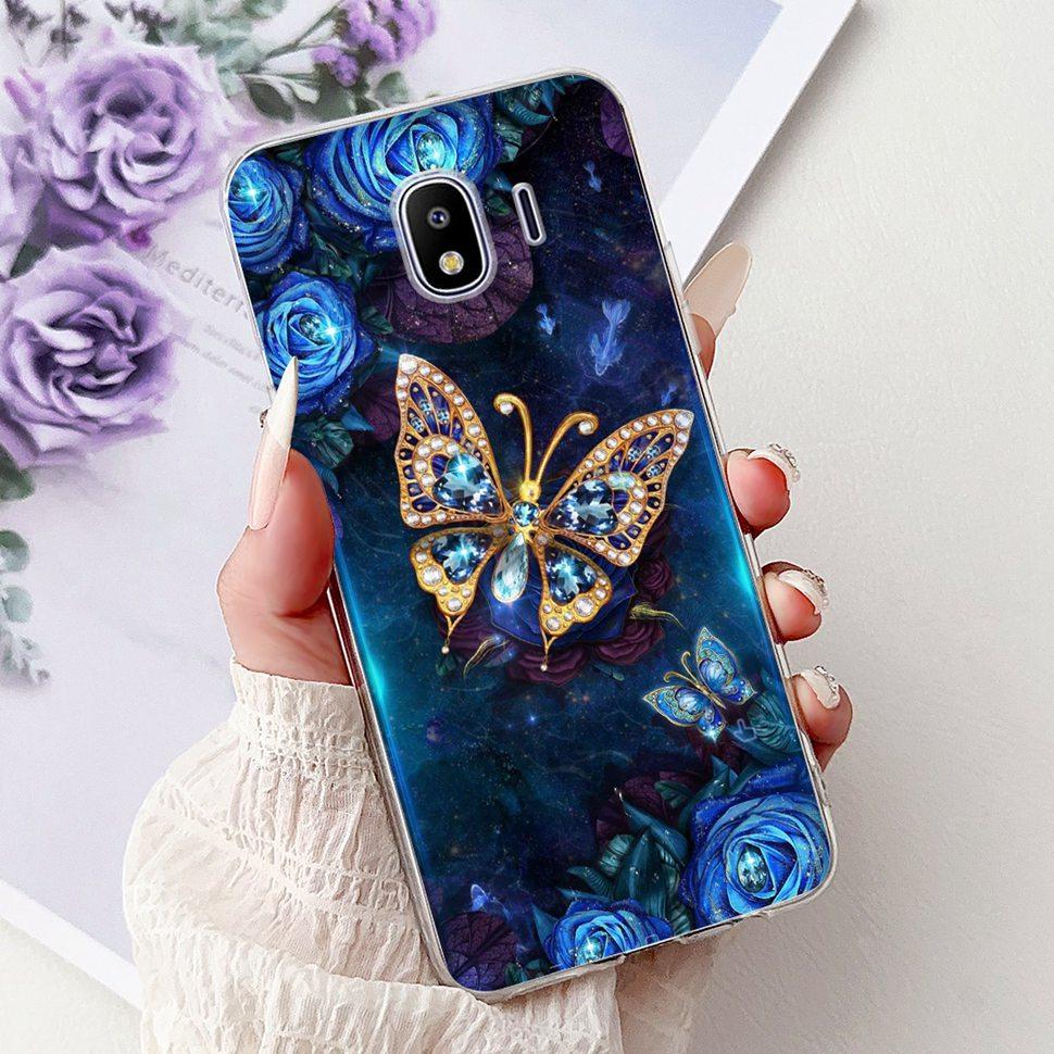 For Galaxy J4 2018 Case SM-J400F Fashion Painted Cover Soft Silicone Phone Case For Samsung Galaxy J4 2018 Fundas Capa Bags
