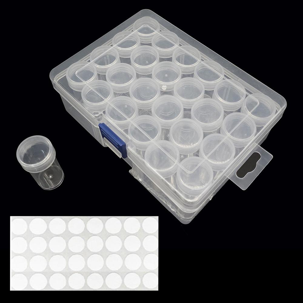 

24/30/60 Bottles 5D Diamond Painting Tools Storage Box Diamond Painting Accessories Tools Bead Mosaic Storage Container Case As shown