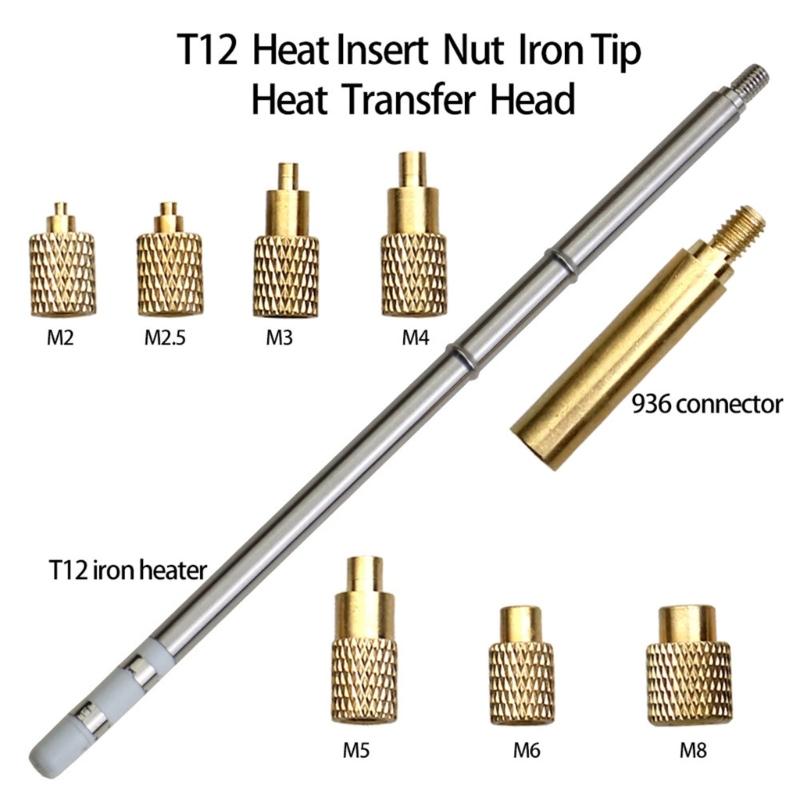 Easy To Use Soldering Head Iron Tip For Efficient Heat Insert Nut Embedding In 3D Printed Models Optimally Nut Melting