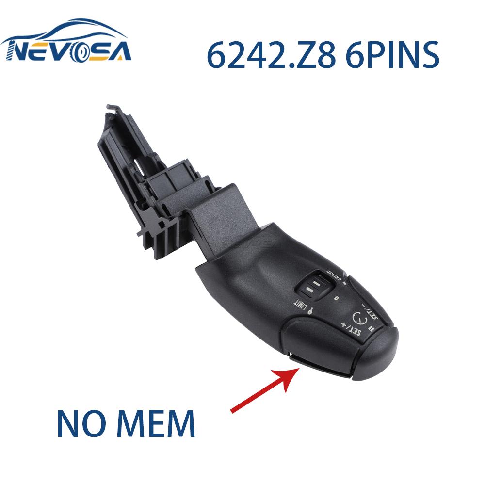 Cruise Control Stalk Switch With Speed Limit For Peugeot 307 308 408 206 207 301 3008 For Citroen 6242Z9 6242.Z8 6242Z8 6242.Z9