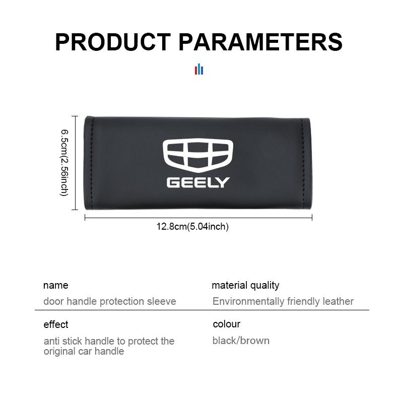 ASG1 Car Door Handle Cover Armrest Protector Internal Accessories For Geely Ttugella Geometry C Coolray Emgrand Atlas Pro EC7 GX3